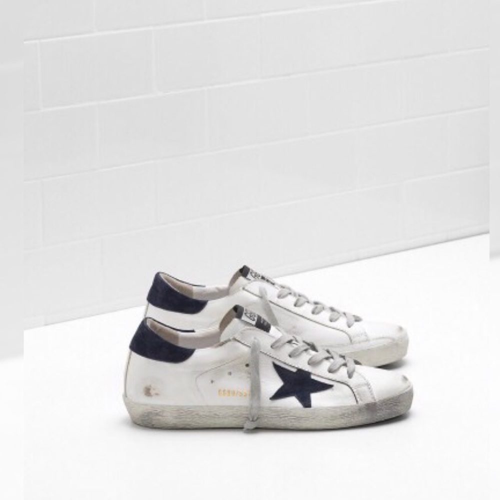 Golden Goose Black/Green Superstars Sz. 36